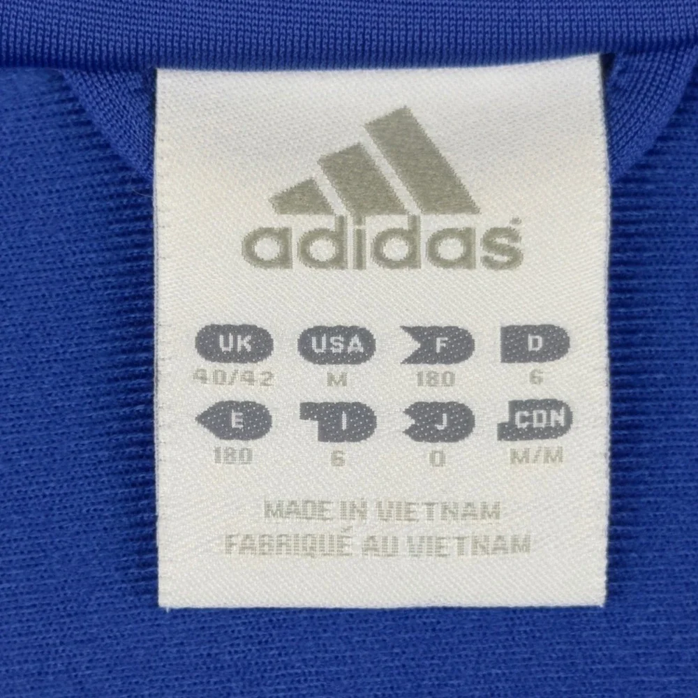 Adidas Mens Blue Black Colorblock Full Zip Track Jacket V38046 Size Medium